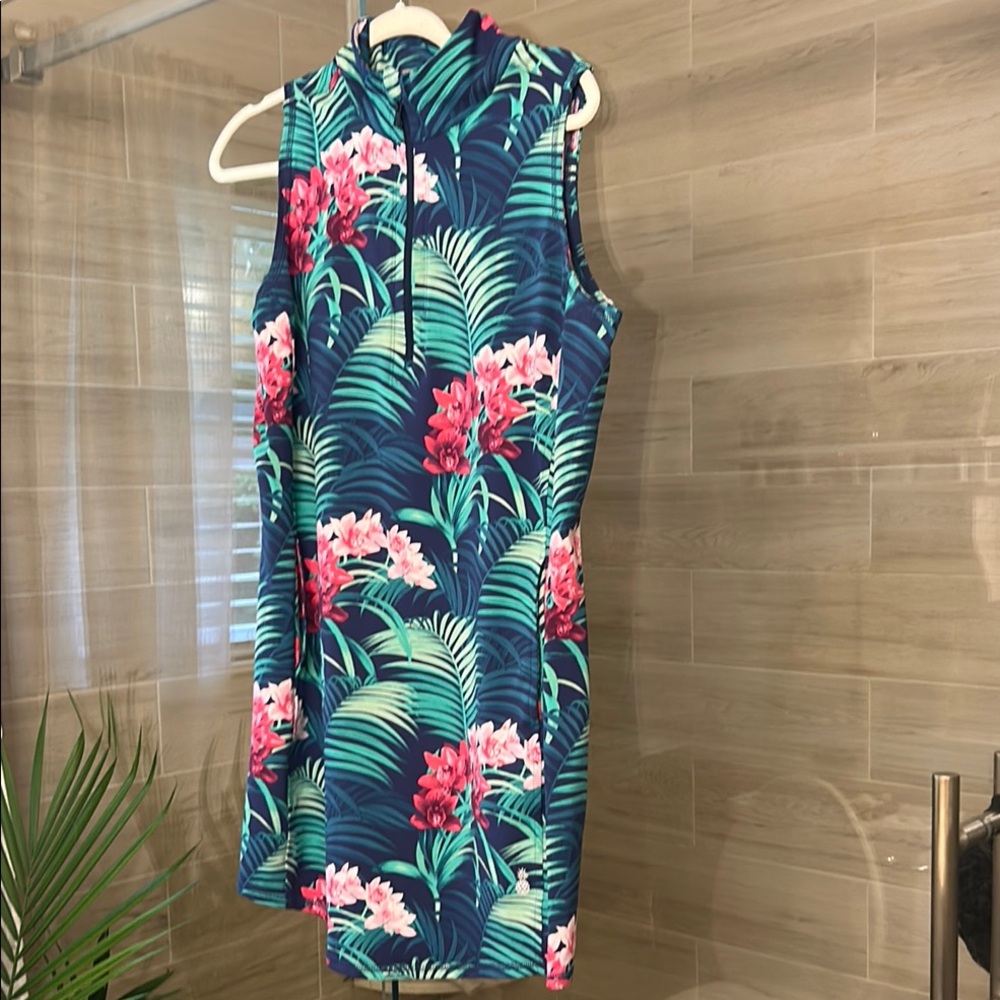 Tommy Bahama Blue and Pink Coverup Dress